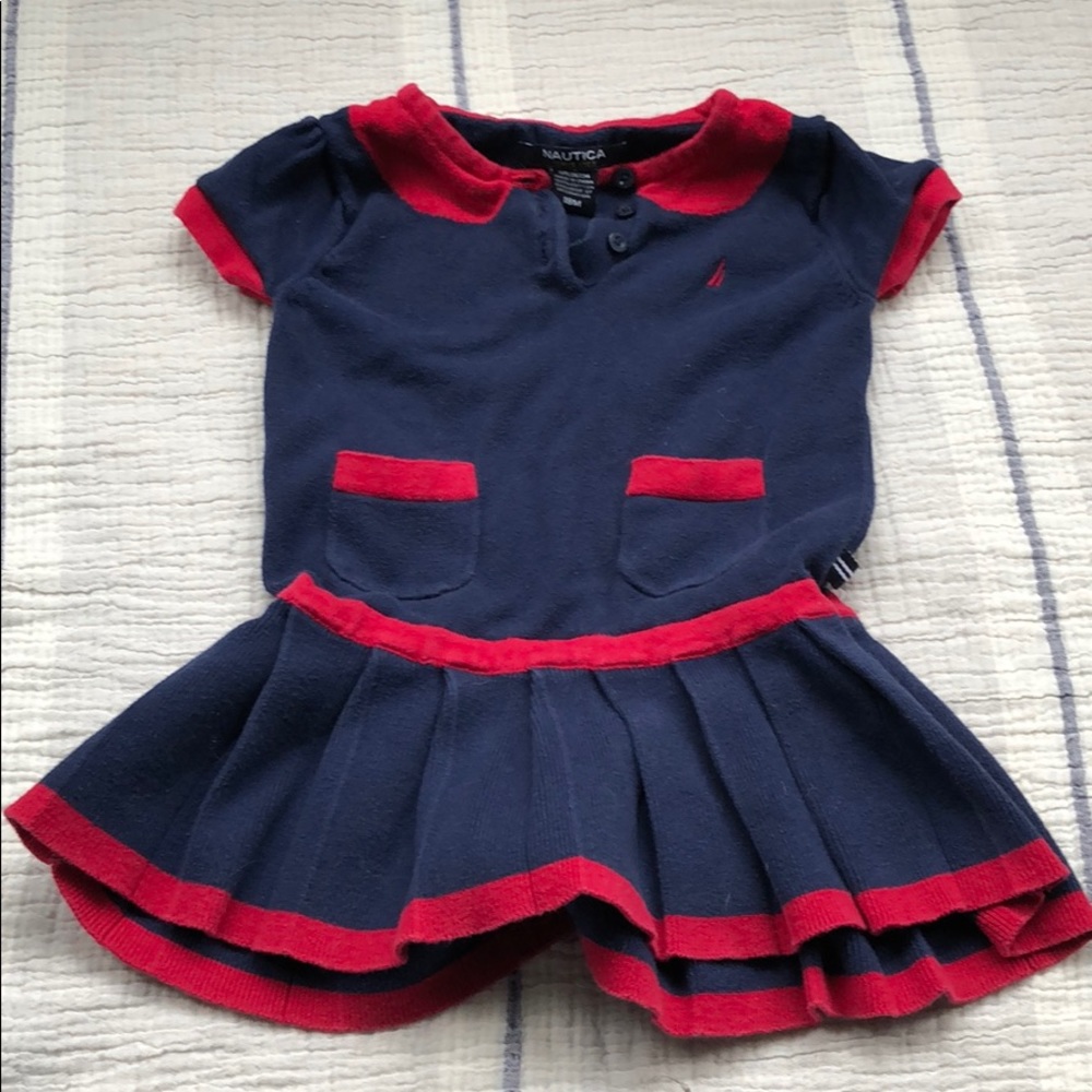Red and blue nautica dress